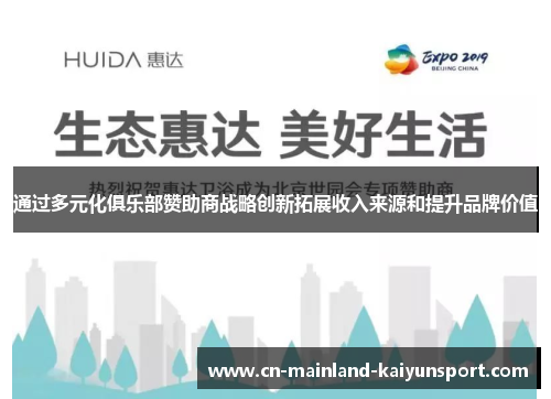 通过多元化俱乐部赞助商战略创新拓展收入来源和提升品牌价值 通过多元化俱乐部赞助商战略创新拓展收入来源和提升品牌价值